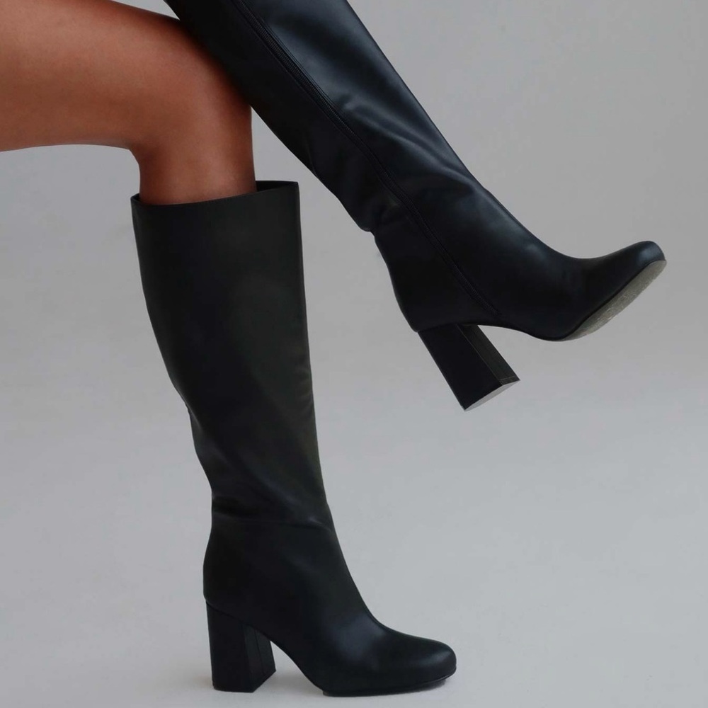 Princess Polly Teala Knee-High Boots – Black (US 6)